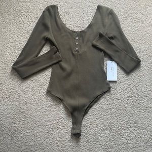 Olive green body suit